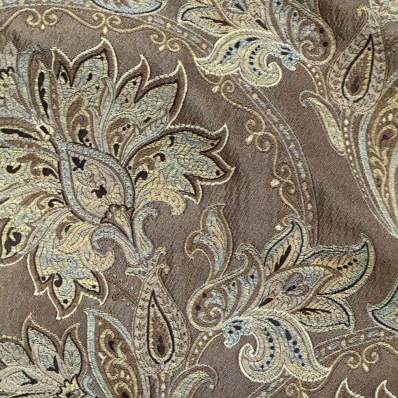 Croscill Jacobean Gold Damask Jacquard Queen Size Comforter Thick 92" x 94" - Picture 5 of 10